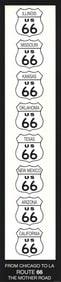 Rod Kennedy - Route 66 (Black wtih Ivory) - 1995 Offset Lithograph 39" x 8.5"
