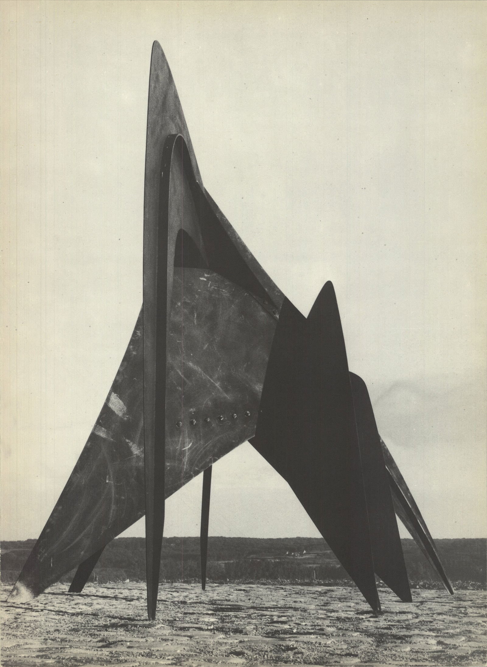 Alexander Calder - Sculpture I - 1973 Offset Lithograph 15" x 11": "Sculpture I" by Alexander Calder, 1973 Unsigned Offset Lithograph. Paper size is 15 x 11 inches, with an image size of 15 x 11 inches. The Offset Lithograph is from an unknown edition size. and is no