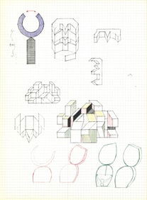 Alain Le Yaouanc - Study IV - 1970 Lithograph 15" x 11"