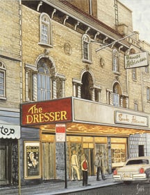 Solis - The Dresser Cityscape - 1981 Offset Lithograph 7" x 5.5"