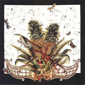 Susan Stuart - Tropical Snack - 1998 Offset Lithograph 27.5" x 27.5"