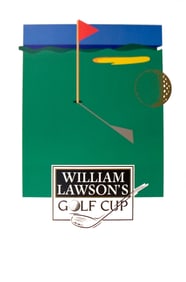 Artist Unknown - William Lawson's Golf Cup - 1985 Offset Lithograph 23.5" x 15.5"
