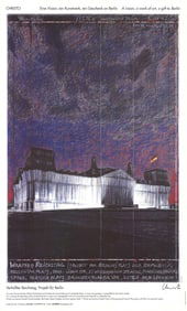 Javacheff Christo - Wrapped Reichstag, Project for Berlin - 1993 Offset Lithograph 37.25" x 22.5"