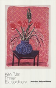 David Hockney - Amaryllis In vase - 1985 Offset Lithograph 33" x 21"
