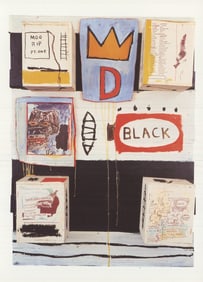 Jean-Michel Basquiat - Black (Front View) - 1992 7" x 5"
