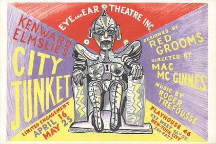 Red Grooms - City Junket - 1980 Serigraph 25.5" x 38"