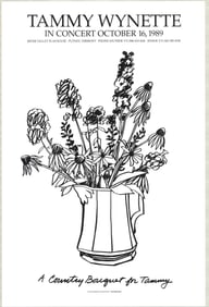 Tom Wesselmann - Country Bouquet with Delphinium (for Tammy Wynette) - 1989 Serigraph 37" x 25.5"