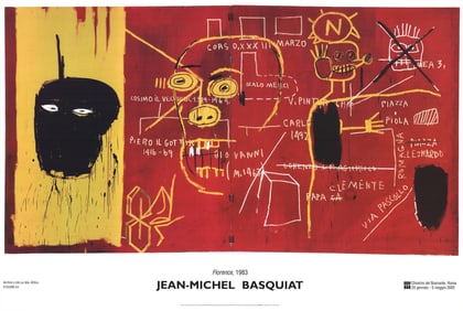 Jean-Michel Basquiat - Florence - 2002 Offset Lithograph 25.5" x 35.75"