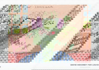 David Hockney - For Louisiana - 2020 Giclee 23.5" x 33.25"