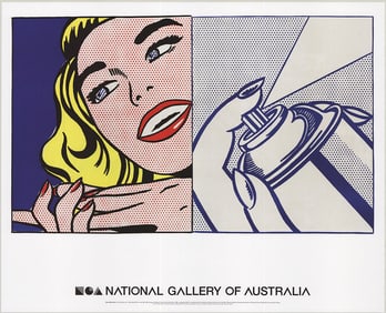 Roy Lichtenstein - Girl and Spray Can - 2013 Poster - Pop Art, Vintage