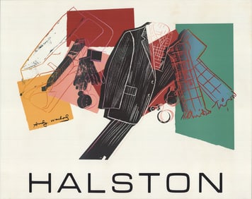 Andy Warhol - Halston Advertising Campaign Poster - 1982 Serigraph 22.75" x 29.5"