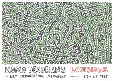 Keith Haring - Homo Decorans - 2018 Poster - Pop Art, Vintage