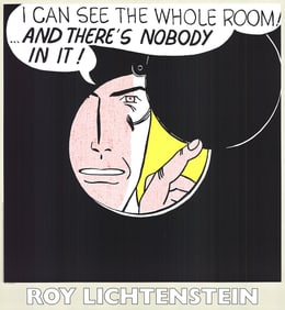 Roy Lichtenstein - I Can See The Whole Room - 1989 Serigraph 41.75" x 38.5"