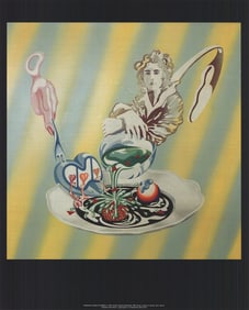 Christian Ludwig Attersee - Large Soup Ladel Image - 2010 Offset Lithograph 23" x 19"