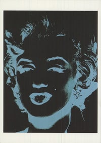 Andy Warhol - Marilyn (Reversal) Black on Blue-Green - 1993  - Pop Art, Vintage
