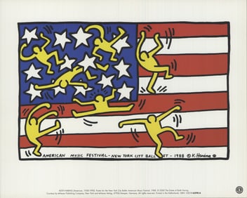 Keith Haring - New York City Ballet: American Music Festival, 1988 - 2000 Offset Lithograph 9.5" x