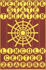Robert Indiana - New York State Theater, Lincoln Center - 1964 Serigraph 45.5" x 30"