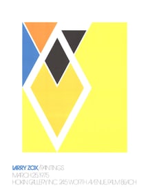 Larry Zox - Palm Beach - 1975 Poster - Abstract Expressionist, Vintage