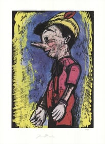 Jim Dine - Pinocchio - 2008 Mixed Media - SIGNED 42.5" x 30"