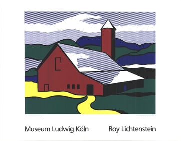 Roy Lichtenstein - Red Barn II (Lg) - 1989 Serigraph 39.25" x 51"
