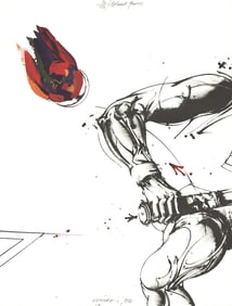 Vladimir Velickovic - Roland Garros French Open - 1983 Lithograph - SIGNED 29.5" x 22.5"