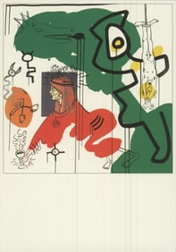 Keith Haring - Silkscreen II from Apocalypse - 1988 6" x 4.25"