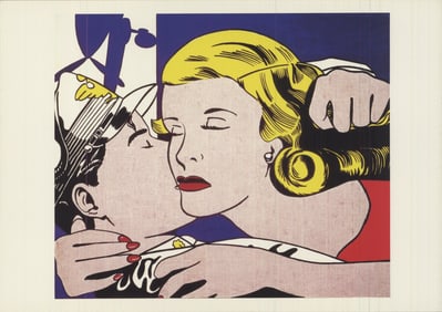 Roy Lichtenstein - The Kiss - 1993 4.25" x 6"