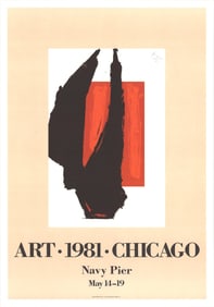 Robert Motherwell - Art Chicago - 1981 Print - Expressionism, Vintage