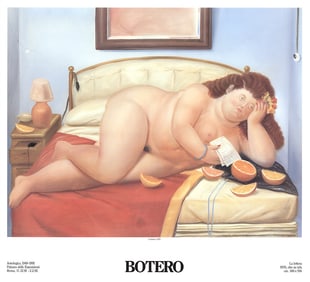 Fernando Botero - La Lettera - 1991 Poster - Contemporary, Vintage