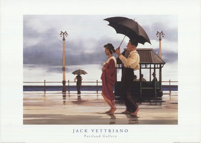 Jack Vettriano - The Shape of Things to Come - Poster - Contemporary, Vintage