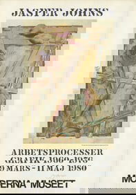 Jasper Johns - Works in Progress - 1980 Poster - SIGNED - Pop Art, Vintage