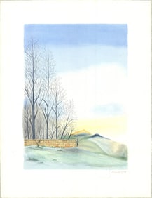 Borris Saillart - Au bout de la cloture - 1975 Etching - SIGNED - Contemporary, Vintage