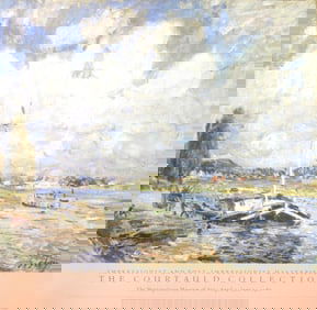 Alfred Sisley - Boats of the Seine - 1995 Poster - Impressionism, Vintage