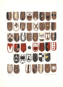 Yukihisa Isobe - Crests Series - 1965 Print - SIGNED - Contemporary, Vintage