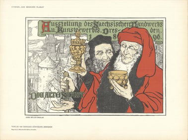Georg Muller-Breslau - Dresden, Die Alte Stadt - 1897 Print - Vintage, Vintage