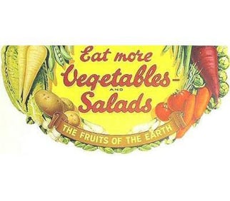 Artist Unknown - Eat More Vegetables Salads - 1975 Print - Contemporary, Vintage