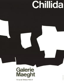 Eduardo Chillida - Galerie Maeght - 1968 Print - Abstract, Vintage