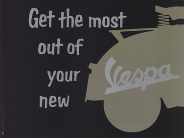 Artist Unknown - Get the Most Out of Your New Vespa - Poster - Vintage, Vintage