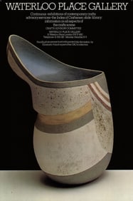 Elizabeth Fritsch - Handbuilt stoneware Bowl - 1989 Poster - Contemporary, Vintage