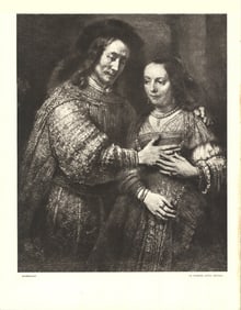 Van Rijn Rembrandt - La Fiancee Juive (Detail) - 1953 Poster - Renaissance, Vintage