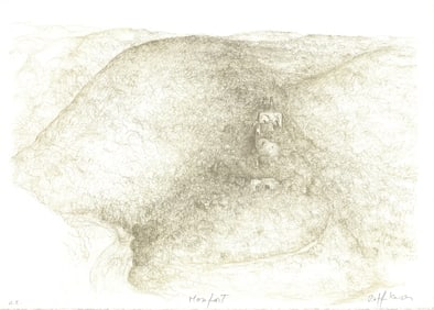 Raffi Kaiser - Landscape near Dead Sea - 1982 Print - SIGNED - Contemporary, Vintage