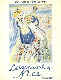 Jules Cavailles - Le Carnaval at Nice - 1973 Poster - Vintage, Vintage