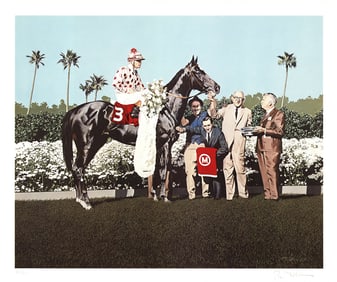 Richard McLean - Native Dancer - 1972 Poster - SIGNED - Realism, Vintage