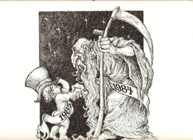 Max Schweber - New Year Baby - 1985 Print - Contemporary, Vintage