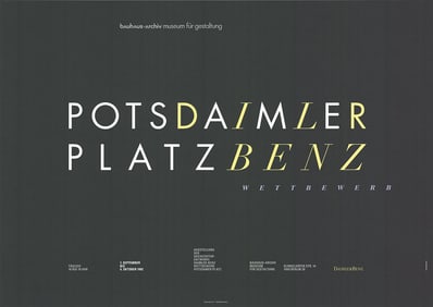 Nicolaus Ott - Potsdamer Platz Benz Competition - 1992 Print - Contemporary, Vintage