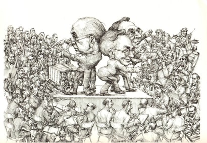 Max Schweber - Presenting Bills & Taxes - 1985 Print - Contemporary, Vintage