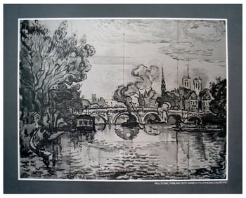 Paul Signac - River Scene - 1970 Poster - Impressionism, Vintage