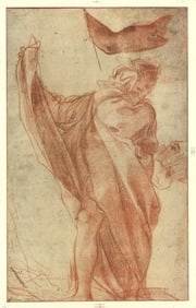 Antonio Allegri Da Correggio - Study for One of the Two Apostles - 1930 Print - Renaissance, Vintage