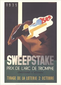 A.M. Cassandre - Sweepstake - 1998 Poster - Vintage, Vintage