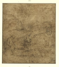 Pietro Perugino - The Lamentation for Christ - 1930 Print - Renaissance, Vintage